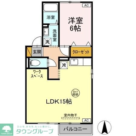 サンハイム S-Aの物件間取画像